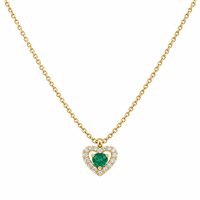 Necklace Crivelli Woman in Yellow Gold Smeraldo 370-XN4631